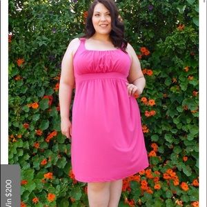 Pink knee length dress size 4X Plus Size